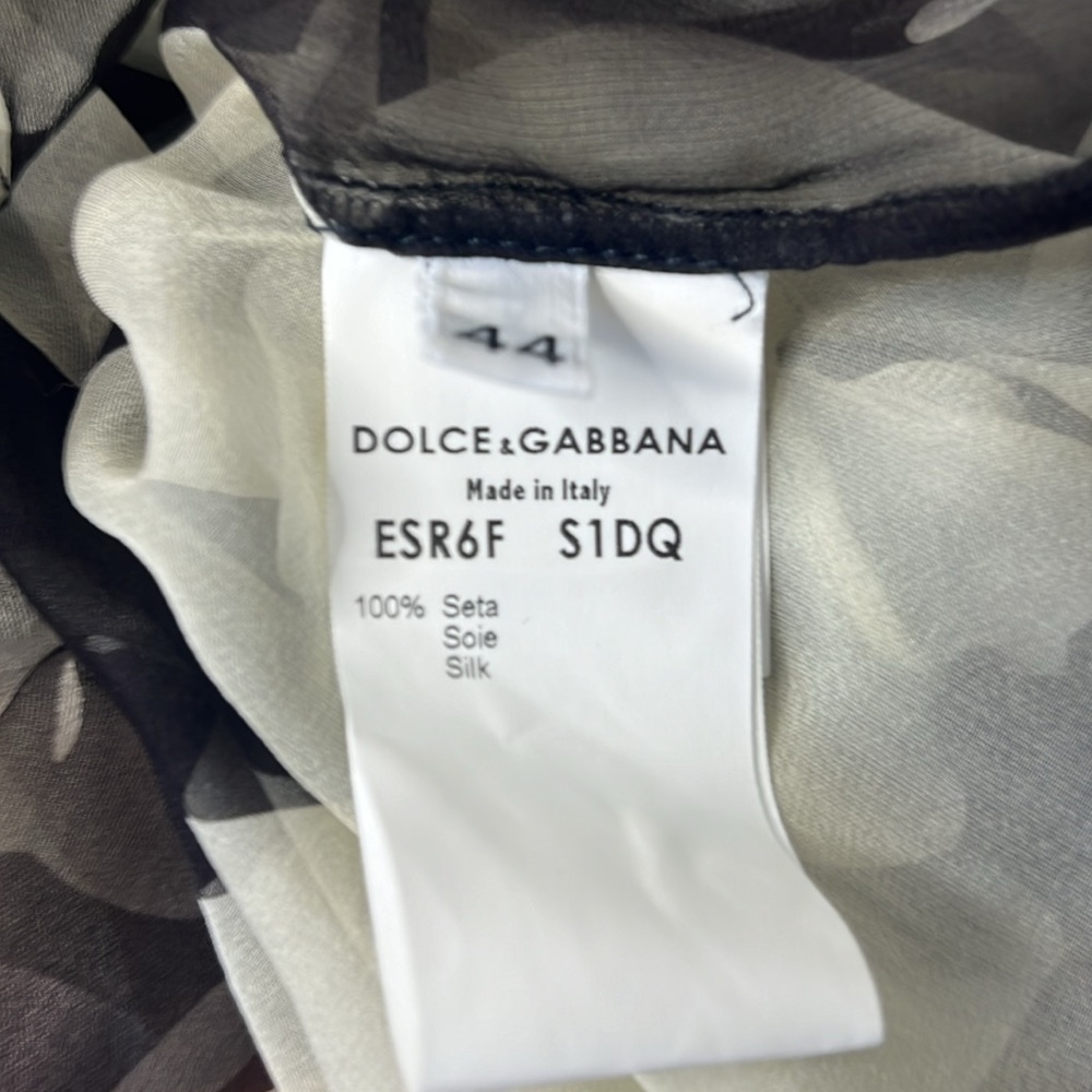 DOLCE & GABBANA VINTAGE SILK BLOUSE - Picture 7 of 11